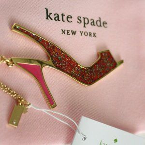 NWT Kate Spade long High Heel shoe pendant necklace